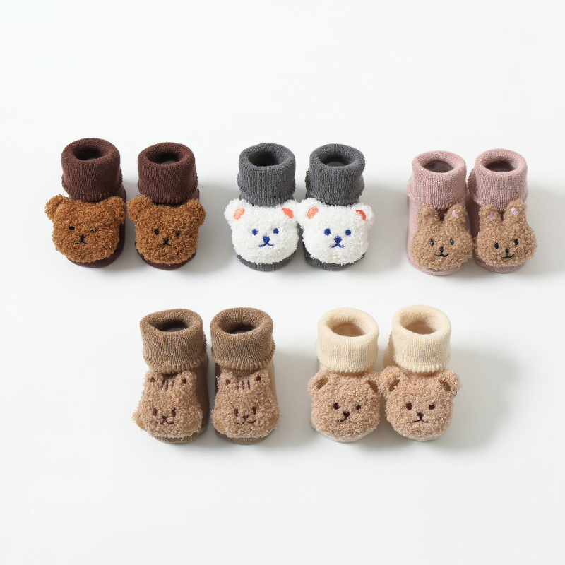 Thick Coral Fleece Baby Socks  - đánh giá và giá Unisex Baby Socks Non Slip