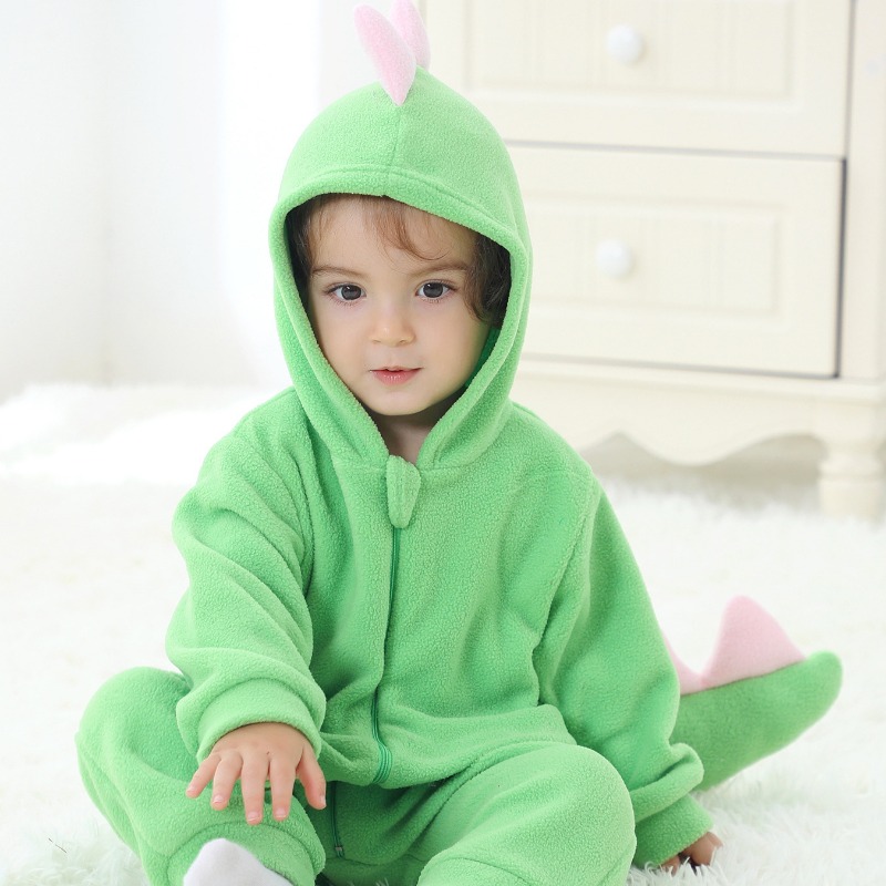 Newborn Baby Green Dinosaur Ro - đánh giá và giá Cotton Baby Onesies Zipper