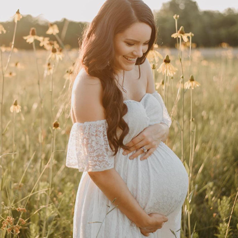 Pregnant Women Off Shoulder Ru - đánh giá và giá Maternity Wear