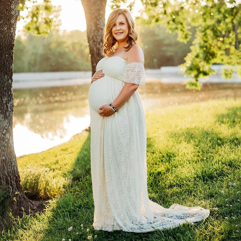 Pregnant Women Off Shoulder Ru - đánh giá và giá Maternity Wear