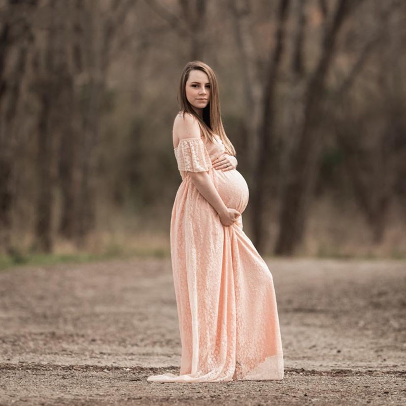 Pregnant Women Off Shoulder Ru - đánh giá và giá Maternity Wear